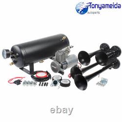 Train Horn Kit for Truck/Car/Semi Loud System /150psi /4 Trumpets/1.5G Air Tank