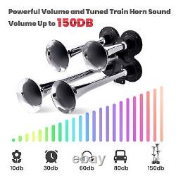 Train Horn kit for Truck/Car/Pickup Loud System/1.6G AIR TANK/120PSI/4 speakers