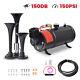 Train Horns Kit 4 Trumpet Air Horn Kit 150 Psi Air Compressor 1 Gal/3.7 L Tank