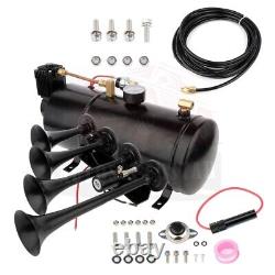 Trumpets Train Horn Kit For Truck Car Pickup Loud System Air Tank 150psi