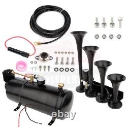 Trumpets Train Horn Kit For Truck Car Pickup Loud System Air Tank 150psi