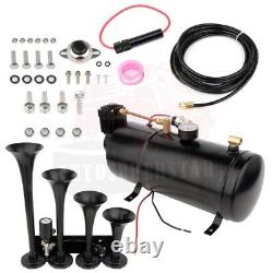 Trumpets Train Horn Kit For Truck Car Pickup Loud System Air Tank 150psi