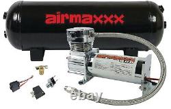 Compresseur d'air Airmaxxx 400 Chrome avec réservoir d'air de 3 gallons et interrupteur de vidange 120 on 150 off