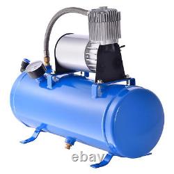 Compresseur d'air bleu 120psi pour klaxon d'air avec réservoir pour tout véhicule 12V