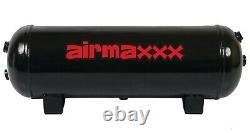 Compresseur d'air noir Airmaxxx 480 avec réservoir d'air de 3 gallons, purge du réservoir et interrupteur marche/arrêt 150/180.