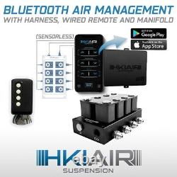 Ensemble de 2 compresseurs d'air + 2 filtres + Bluetooth + réservoir d'air en aluminium + jauge