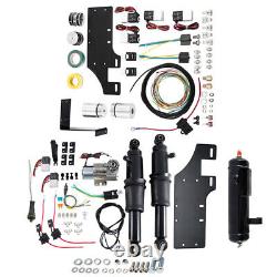 Kit d'abaissement de la suspension avant Air Ride + réservoir de suspension arrière adapté pour Harley Road Glide 14-23