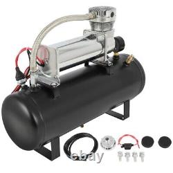 Kit de réservoir d'air de 2,5 gallons pour compresseur d'air et klaxon 12V