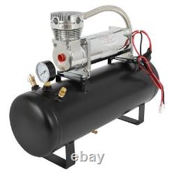 Kit de réservoir d'air de 2,5 gallons pour compresseur d'air et klaxon 12V