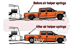 Kit de surcharge de ressort d'assistance d'air avec jauge noire et réservoir pour Ford F250 F350 de 1999 à 2004