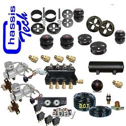 Kit de suspension pneumatique pour Lincoln Town Car 1982-2002 avec Dual 480's 3/8 VU4 et réservoir de 5 gallons