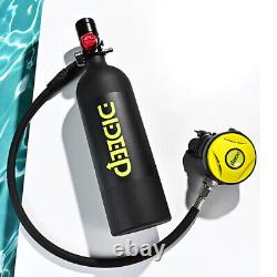 Mini Bouteille d'oxygène de plongée de 1L avec kit de réservoir d'air pour la plongée en apnée et l'équipement de respiration