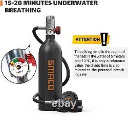 Mini bouteille d'oxygène de plongée de 1 L avec kit de réservoir d'air pour la plongée en apnée équipement de respiration