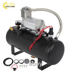 Réservoir d'air de 1,5 gal, compresseur 150 psi, kits de système embarqué pour klaxon de train 12V