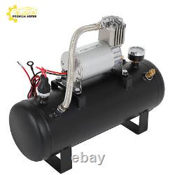 Réservoir d'air de 1,5 gal, compresseur 150 psi, kits de système embarqué pour klaxon de train 12V