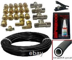 Valves 7 Interrupteurs 580 Compresseurs d'air noirs et kit de suspension pneumatique pour Impala 1965-70